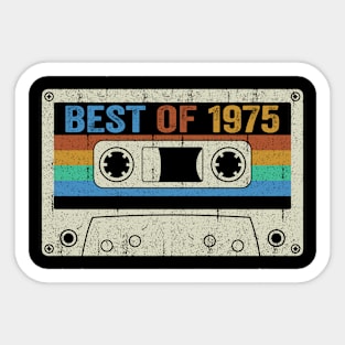 Best Of 1975 49th Birthday Gifts Cassette Tape Vintage Sticker